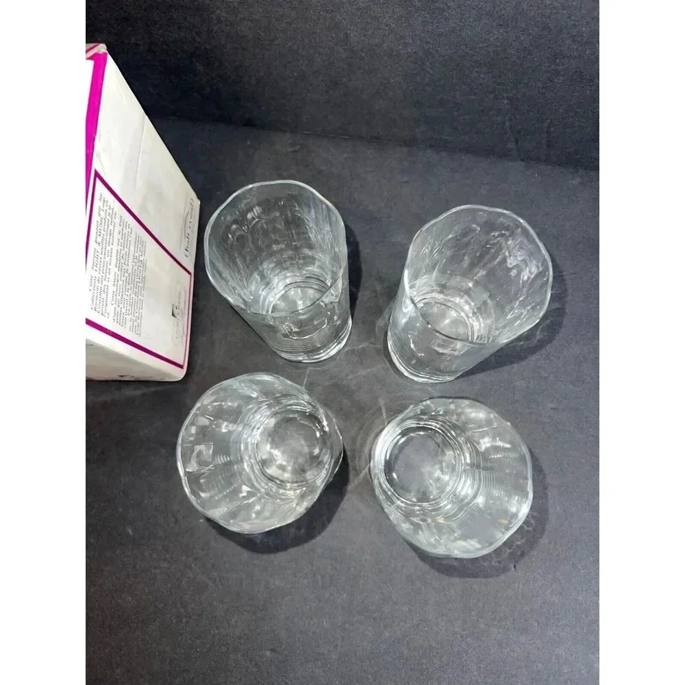 vintage set of 4 Luigi Bormioli Light & Music crystal 15oz beverage glasses GIFT - Picture 9 of 13